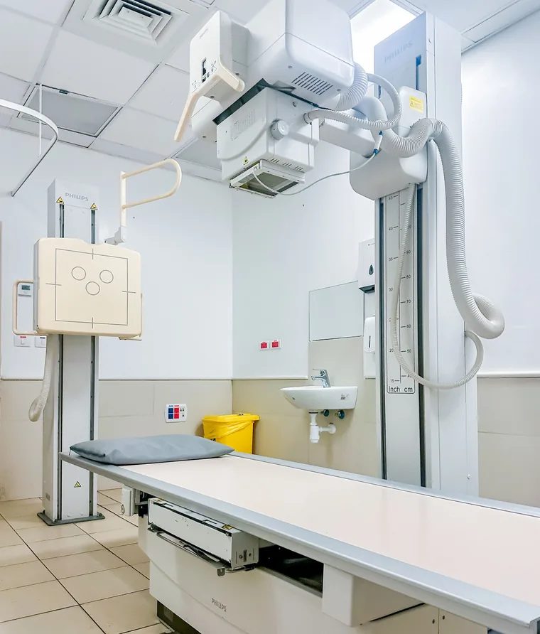 Fully equipped hospital radiography suite